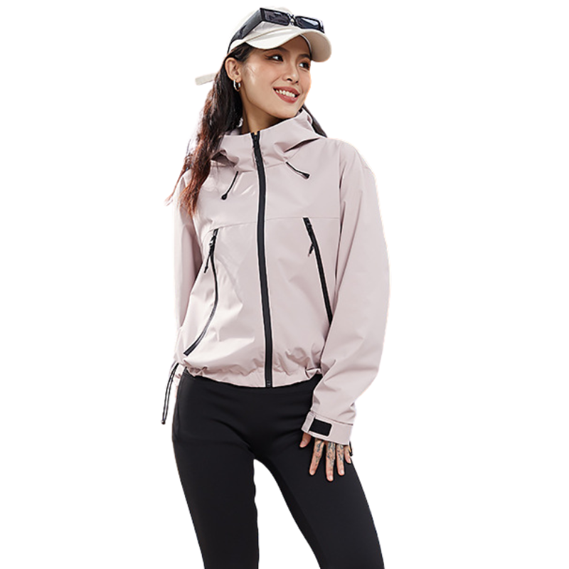 Kurze Regenjacke Damen - Wasserabweisend - Verstellbarer Saum