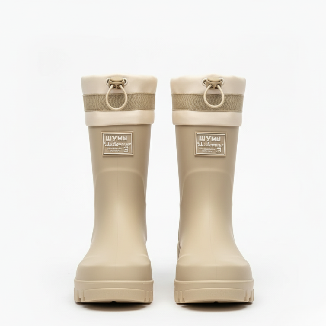 Gummistiefel Damen halbhoch - Plateausohle - wasserdicht