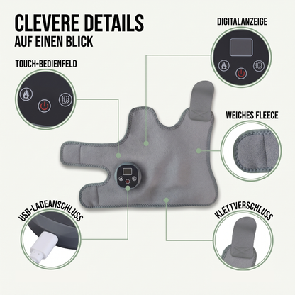 Massagegerät mit Wärme - Wärme & Vibration für Gelenke - Fußgelenk, Knie & Ellenbogen - Clevere Details