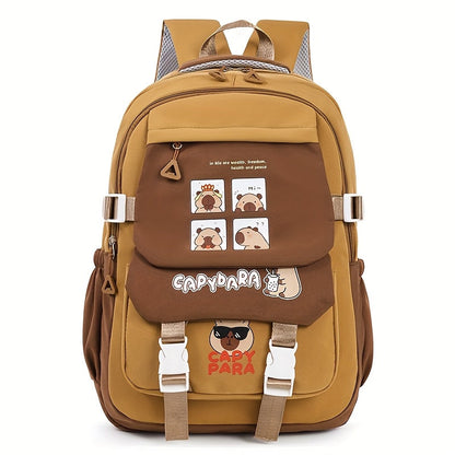 Schulrucksack für Kinder - Capybara-Motiv - leicht