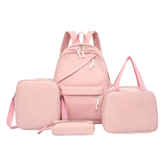 Schulrucksack für Mädchen - 4in1-Set - mit Federmäppchen