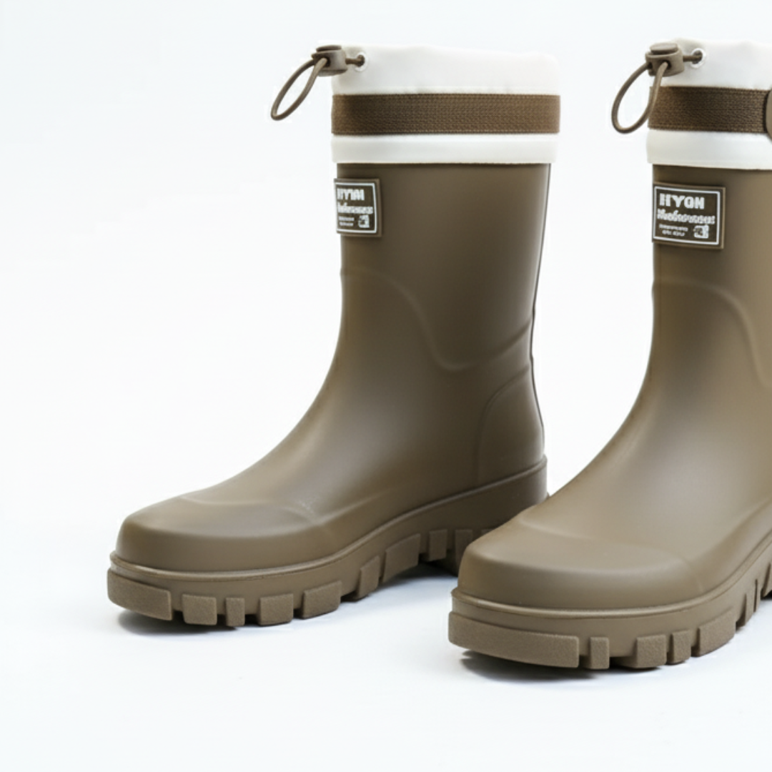 Gummistiefel Damen halbhoch - Plateausohle - wasserdicht