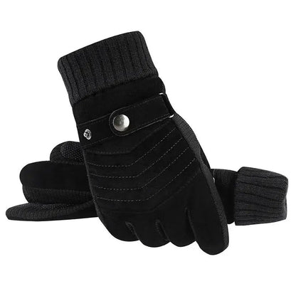 Winterhandschuhe Herren in Schwarz als Paar von oben