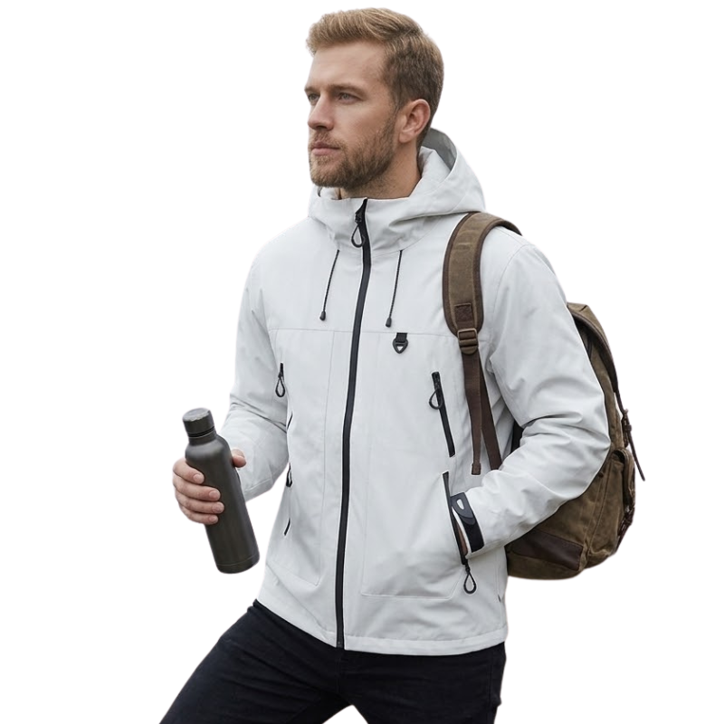 Wanderjacke Herren - Wasserdicht 5.000 mm - Fest sitzende Kapuze