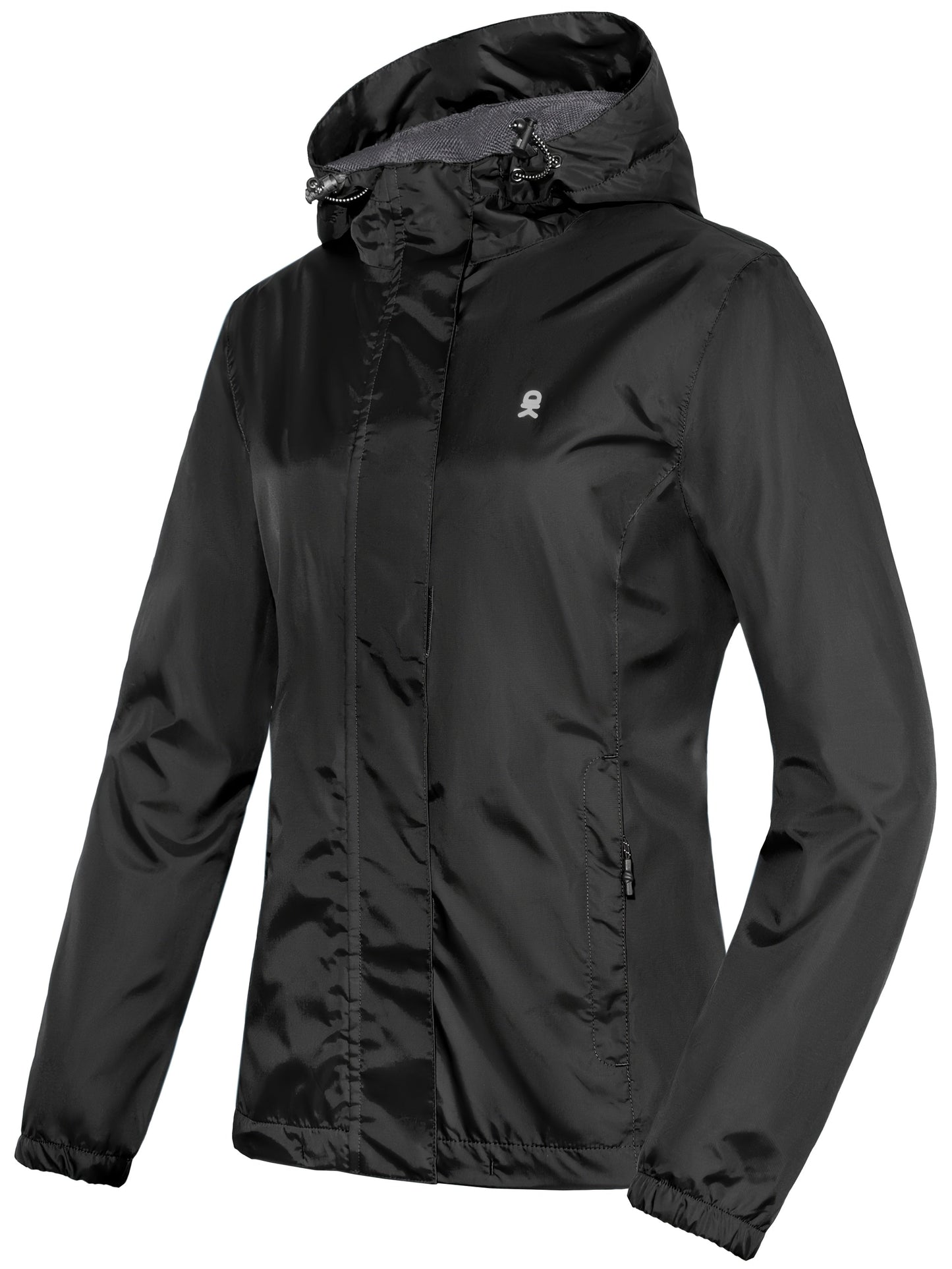 Regenjacke Damen Wasserdicht - Übergangsjacke mit Kapuze, Atmungsaktiv