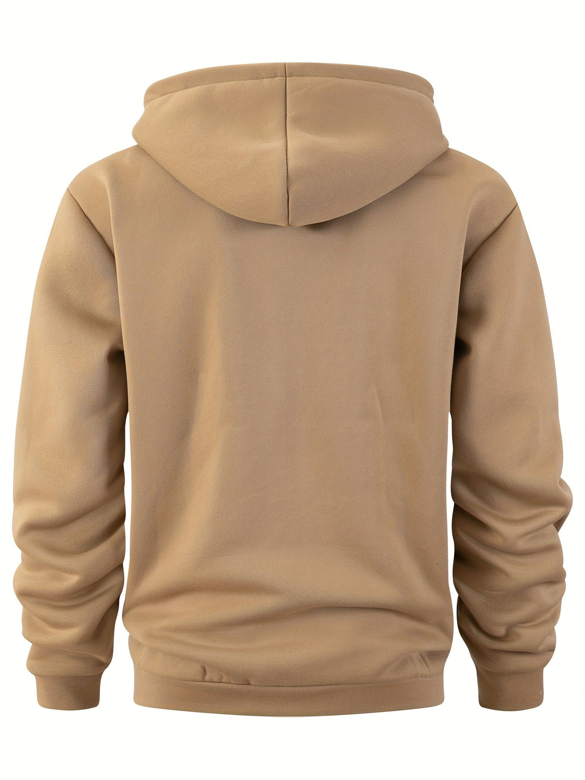 Hoodie in Camel von hinten mit Kapuze