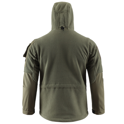 Fleecejacke Herren - Taktisch mit Kapuze - Camouflage & Uni