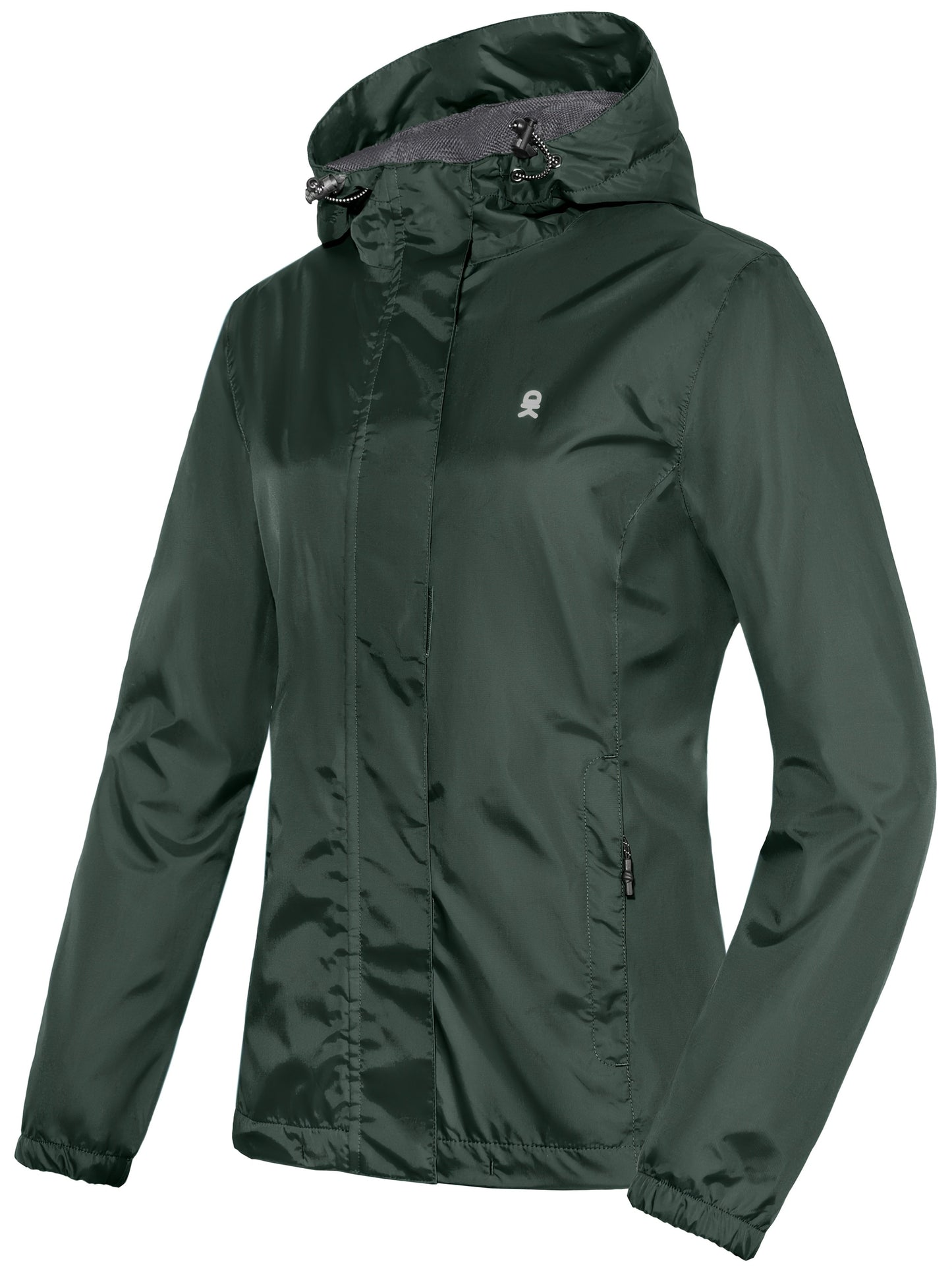 Regenjacke Damen Wasserdicht - Übergangsjacke mit Kapuze, Atmungsaktiv