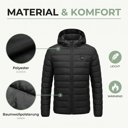 Beheizte Jacke – Material & Komfort