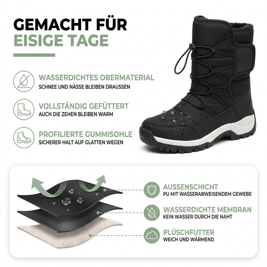 Winterstiefel Damen & Herren Wasserdicht Elastischer Einstieg – wasserdicht und warm