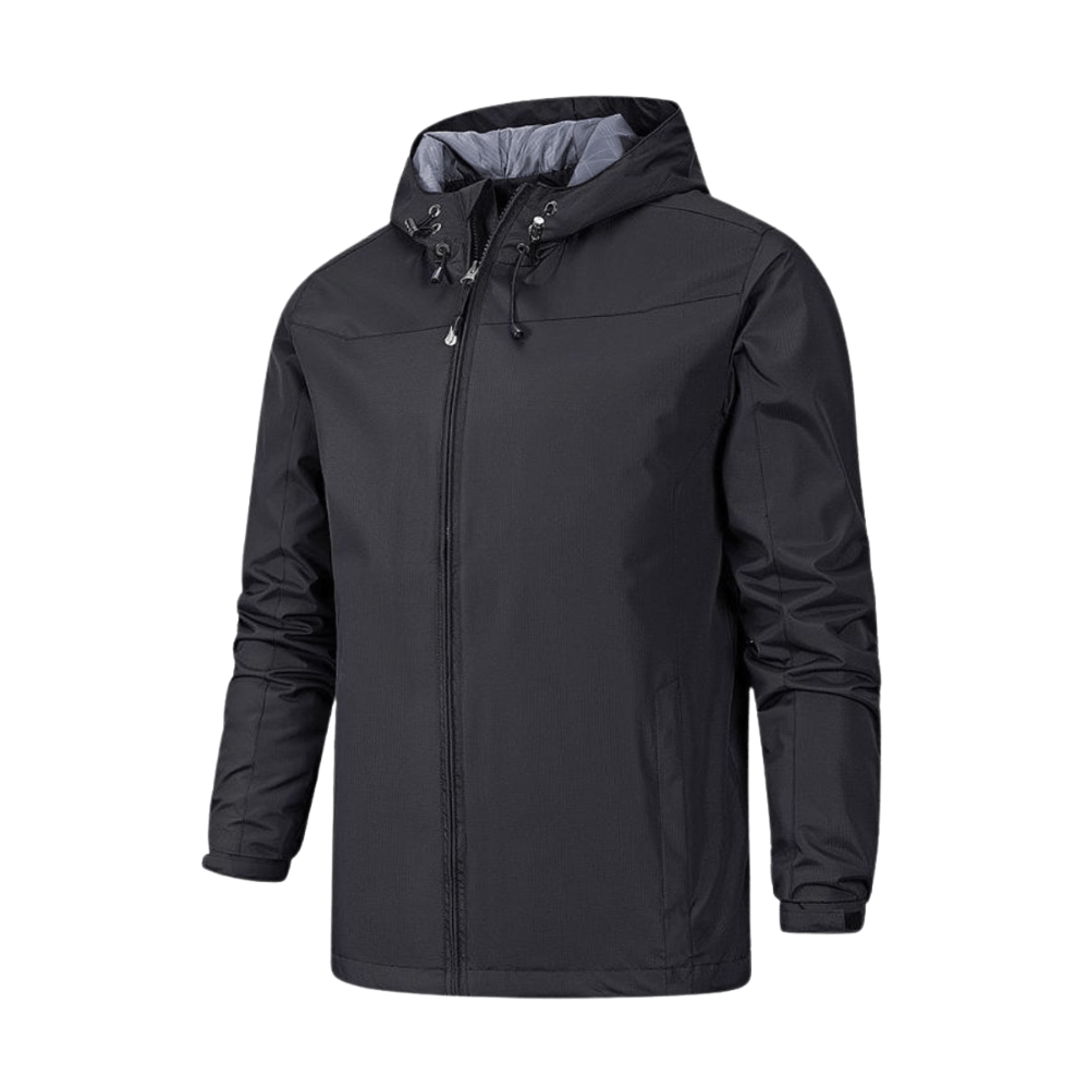 Wasserdichte Regenjacke für Herren und Damen mit verstellbarer Kapuze – Ansicht 11