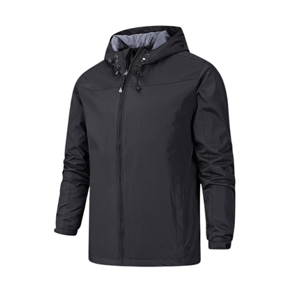 Wasserdichte Regenjacke für Herren und Damen mit verstellbarer Kapuze – Ansicht 11