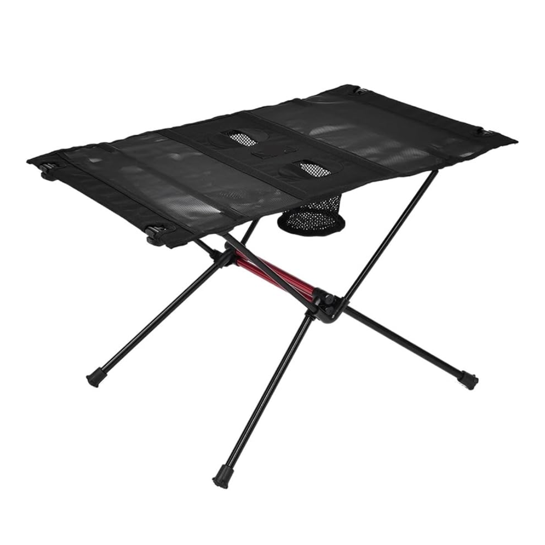 Leichter Campingtisch aus Aluminium – Tragbar – Mit Getränkehaltern