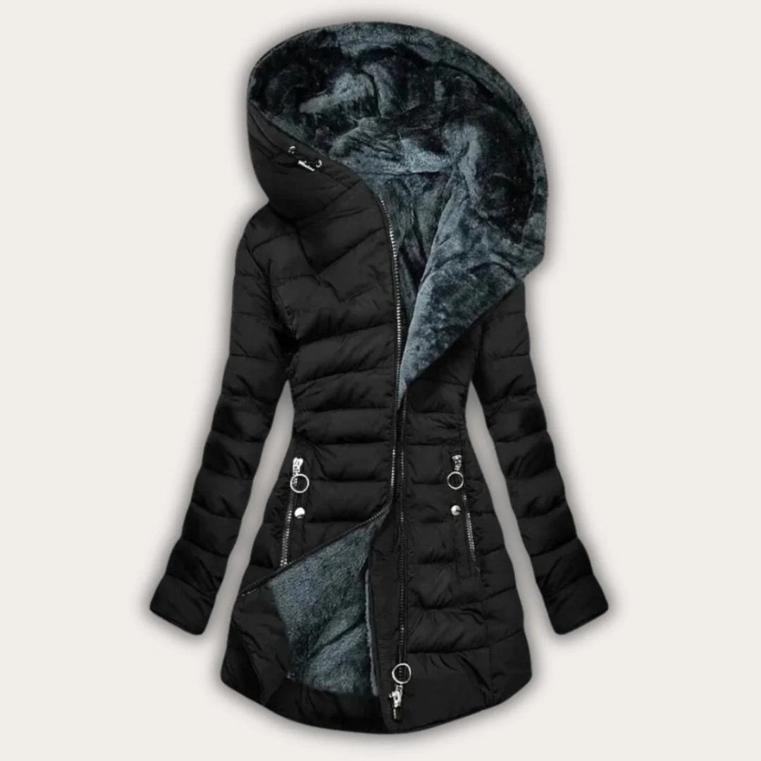 Steppjacke Damen - Wasserdicht & Winddicht - Kunstfell & Kapuze