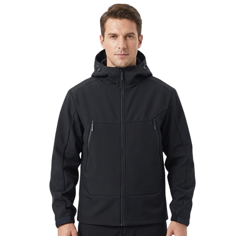 Softshelljacke Herren - Fleecefutter - Kapuze & Belüftung