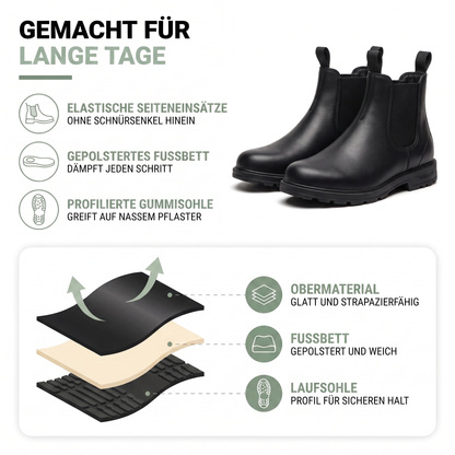 Chelsea Boots Herren - Slip-On - gepolstertes Fußbett