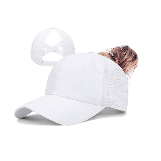 Damen-Pferdeschwanz-Cap - Verstellbar - Mesh-Baseballcap
