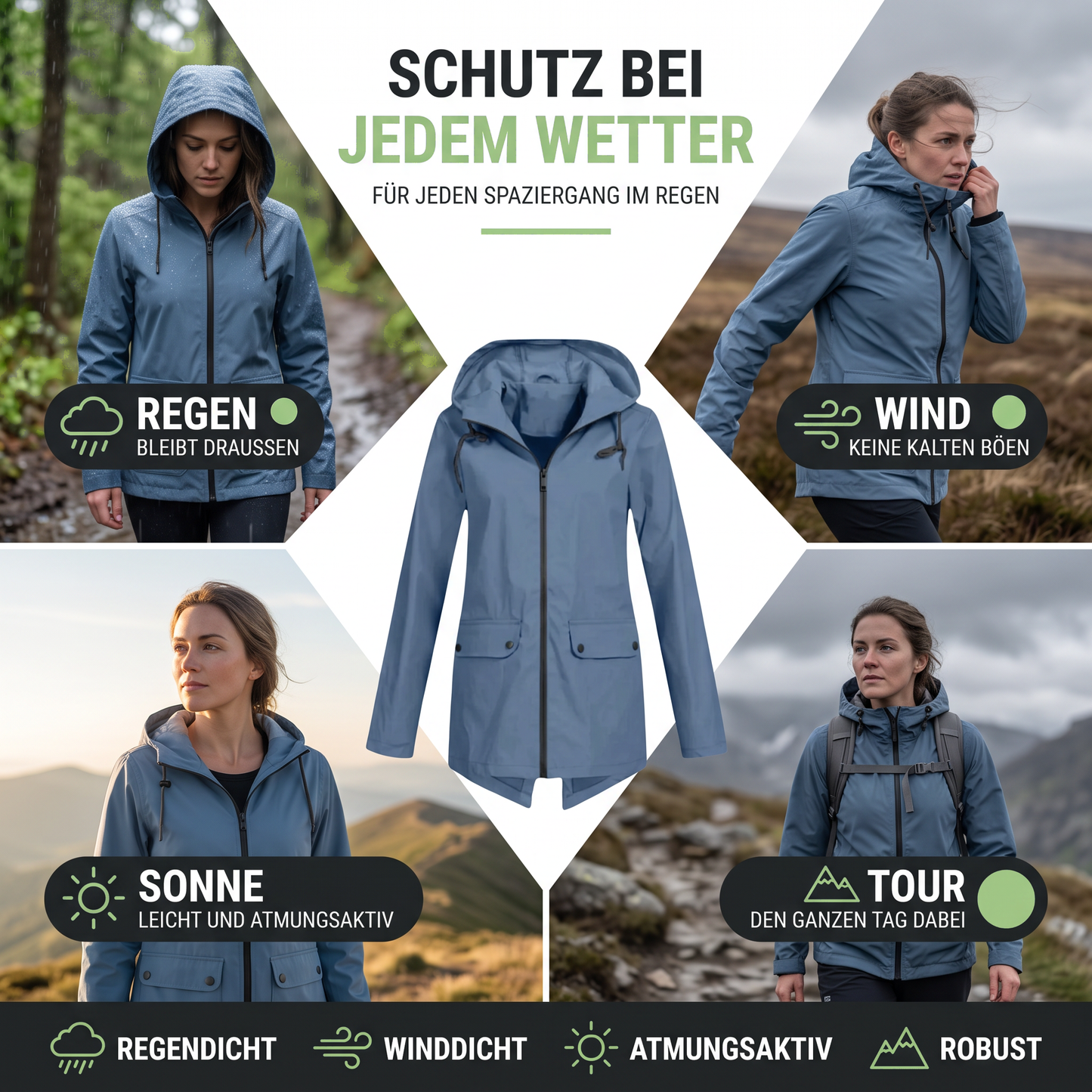 Regenjacke Damen Kurz - Schutz bei jedem Wetter