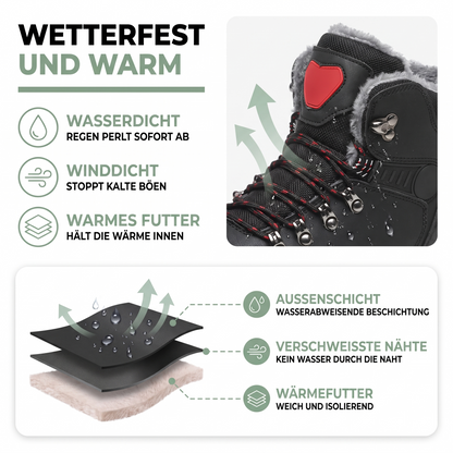 Winterstiefel Herren High-Top schwarz