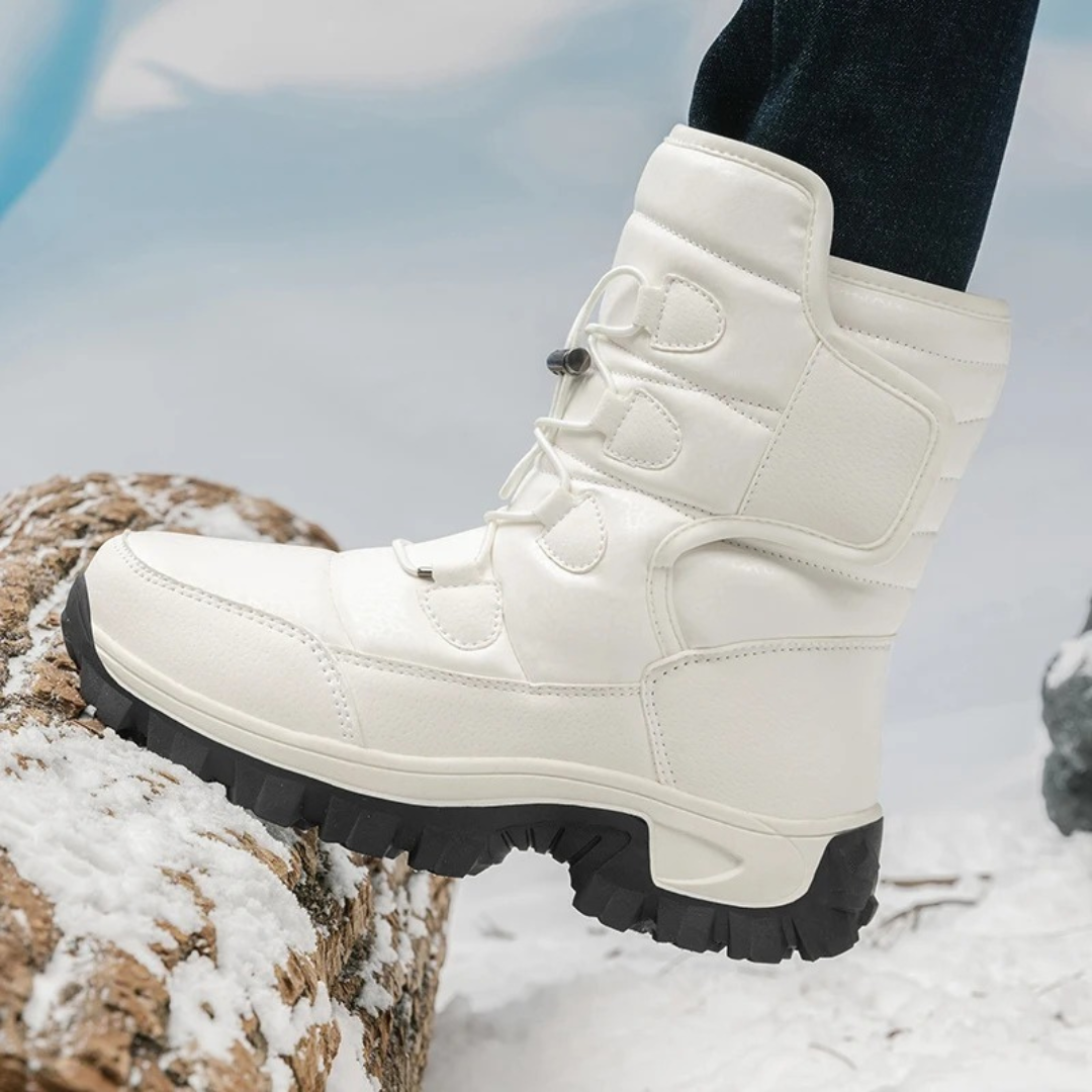 Winterstiefel Damen Wasserdicht mit Warmfutter Plateausohle