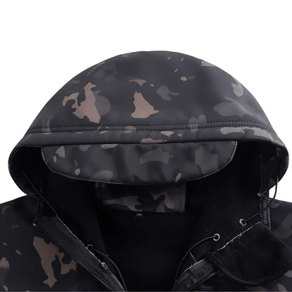 Softshelljacke Herren - Fleecefutter - Taktisches Design mit Kapuze