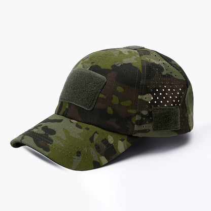 Herren-Camouflage-Tactical-Cap - Atmungsaktiv - Brillenhalter