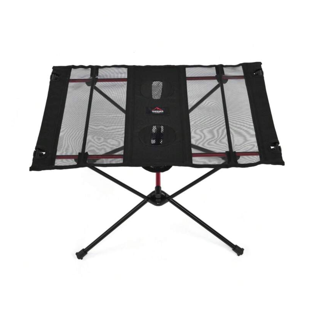 Leichter Campingtisch aus Aluminium – Tragbar – Mit Getränkehaltern