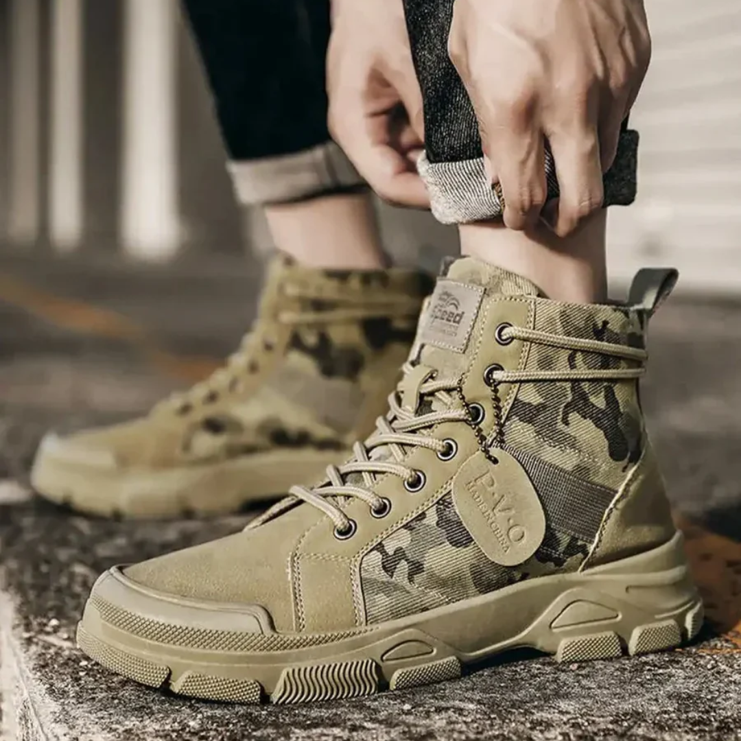 Camouflage-Schnürstiefel – Komfortabel – Langlebig