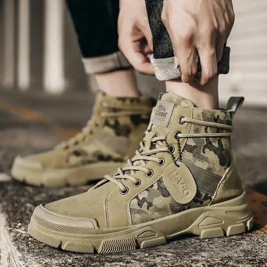 Camouflage-Schnürstiefel – Komfortabel – Langlebig