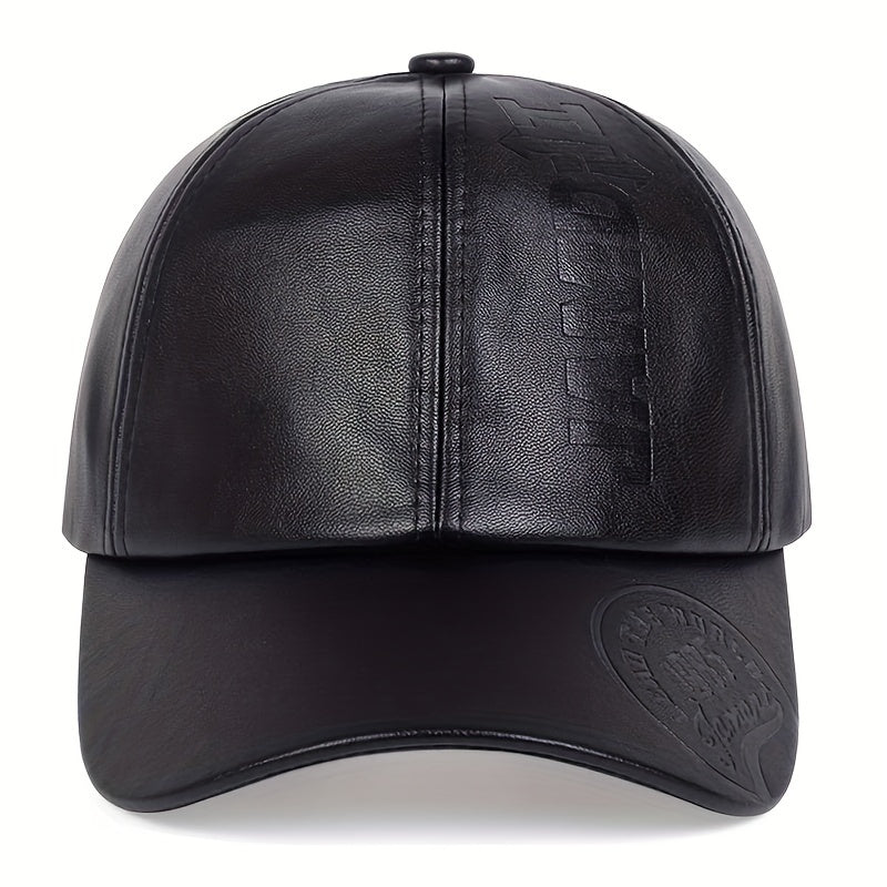 Herren-Leder-Cap - Verstellbar - Klassischer Stil