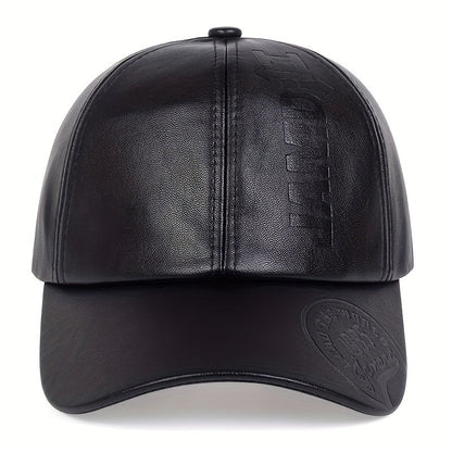 Herren-Leder-Cap - Verstellbar - Klassischer Stil