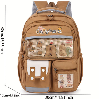 Schulrucksack für Kinder - Capybara-Motiv - leicht