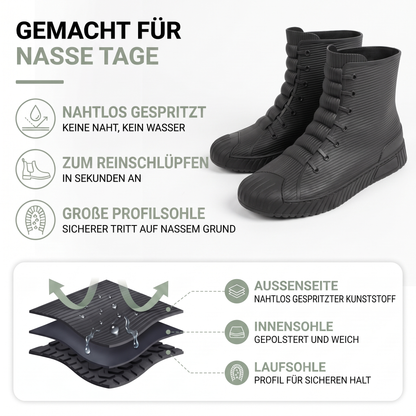Gummistiefel Damen & Herren - Sneaker-Optik - Rutschfeste Profilsohle