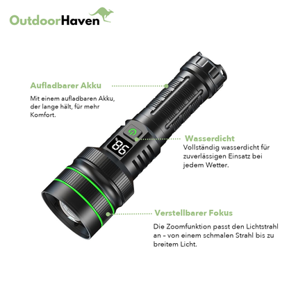 LED Taschenlampe - Zoombar bis 3 km - Extrem Hell