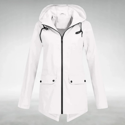 Regenjacke Damen Kurz - Übergangsjacke mit Kapuze, 6 Farben