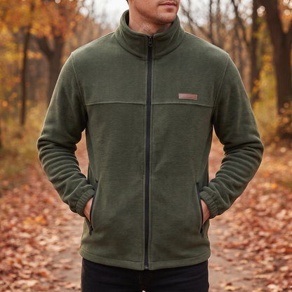 Fleecejacke Herren - Stehkragen - warme Outdoor-Jacke