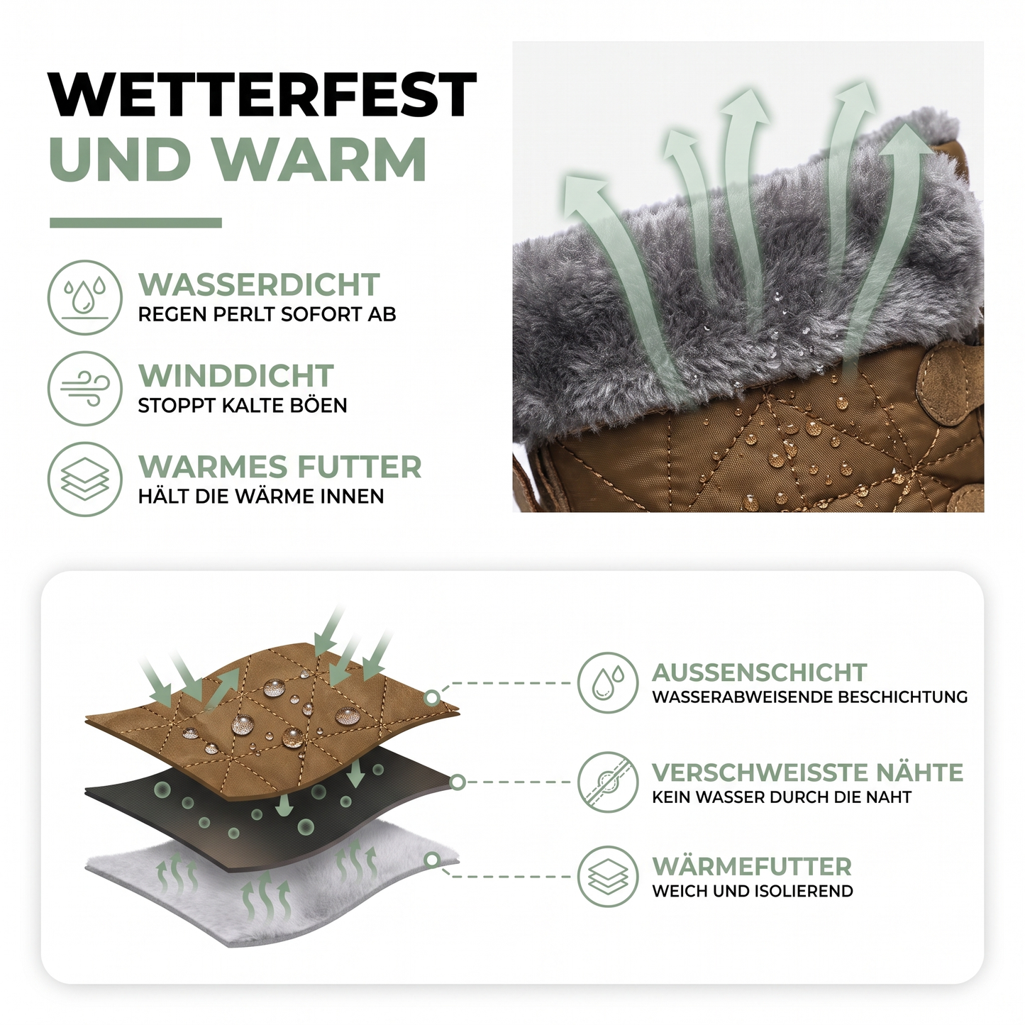 Winterstiefel Herren wadenhoch braun