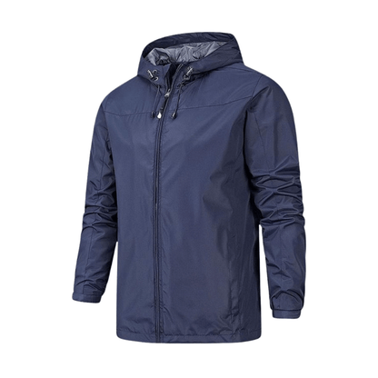 Wasserdichte Regenjacke für Herren und Damen mit verstellbarer Kapuze – Ansicht 12