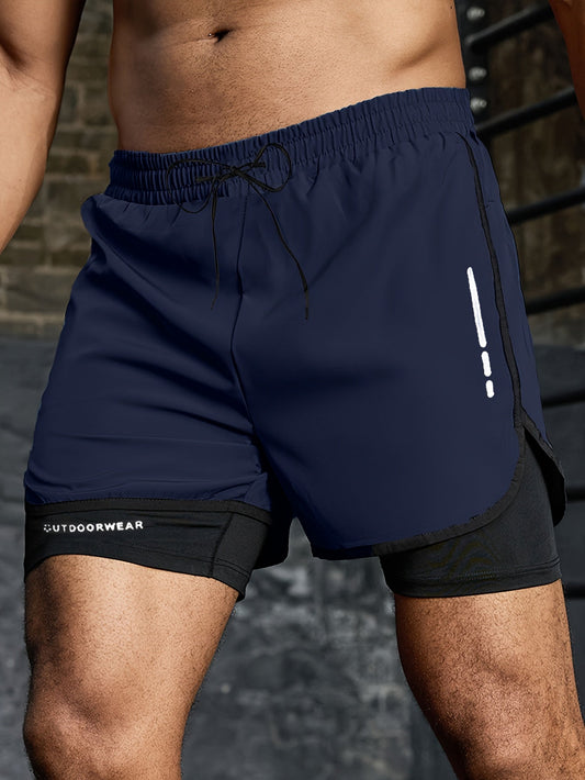 Badeshorts 2-in-1 - Schnelltrocknend - Doppellagig