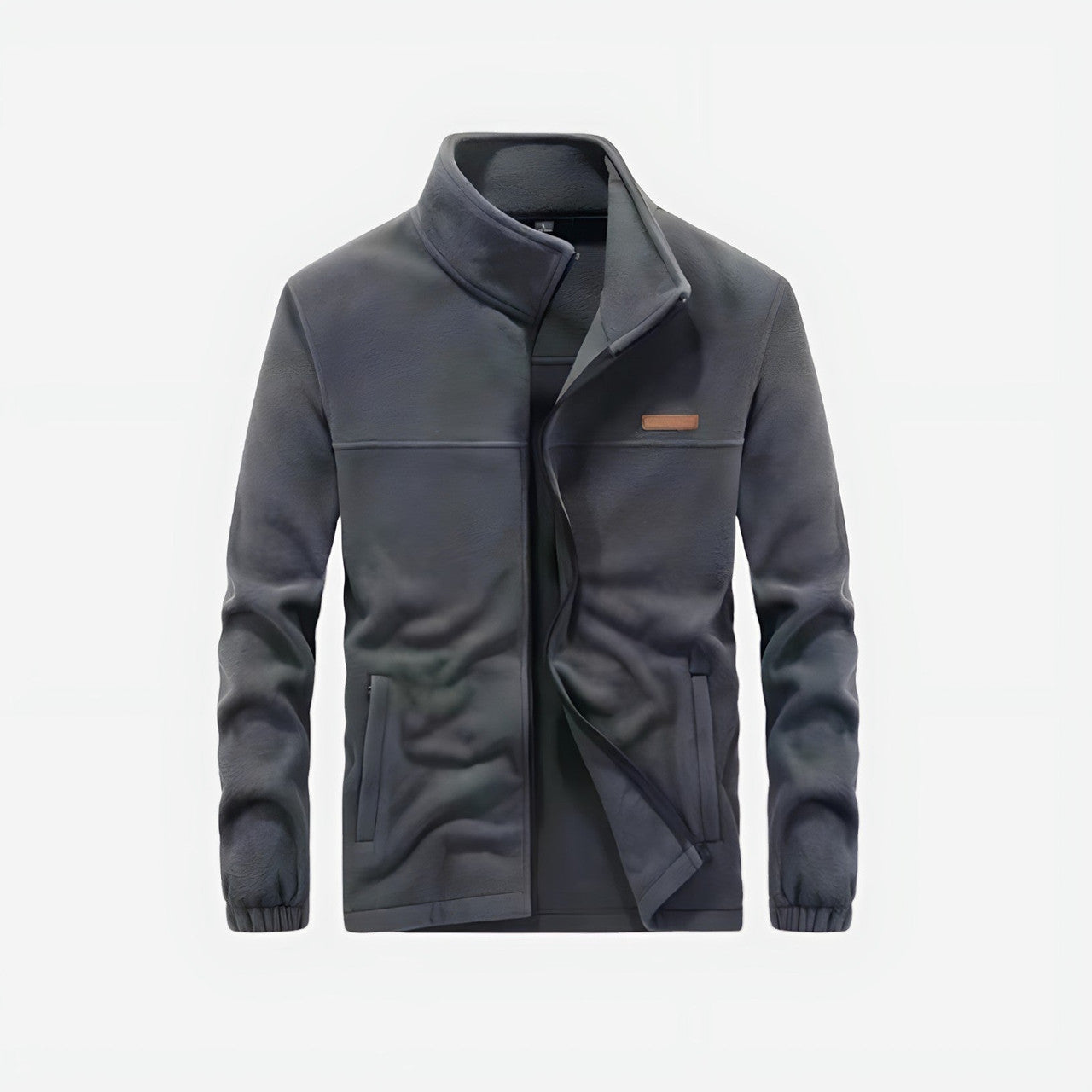 Fleecejacke Herren - Stehkragen - warme Outdoor-Jacke