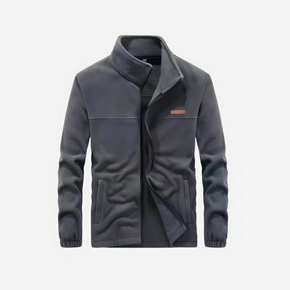 Fleecejacke Herren - Stehkragen - warme Outdoor-Jacke