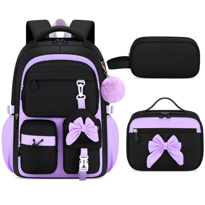 Schulrucksack für Mädchen - 3in1-Set - für Laptop 15,6"