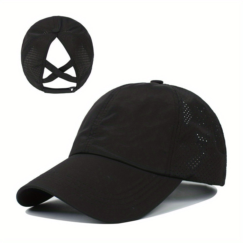 Unisex-Pferdeschwanz-Cap - Schnelltrocknend - Verstellbar