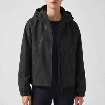Außenjacke in Schwarz ohne Fleecefutter