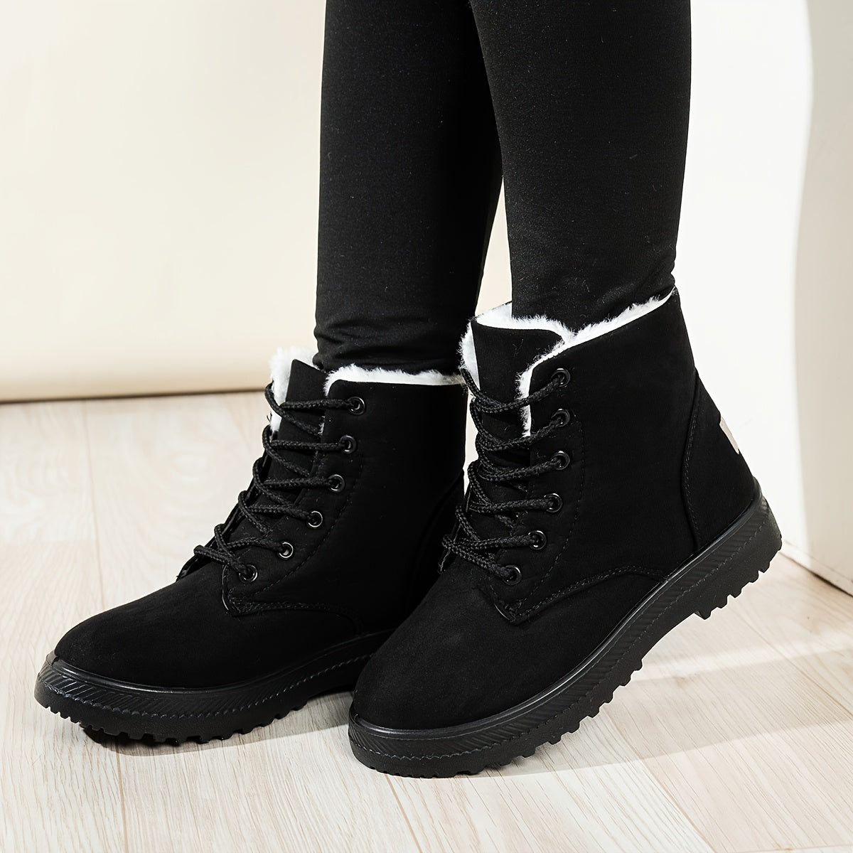 Winterstiefel Damen - gefüttert - mit Schnürung