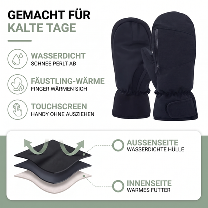 Skihandschuhe Herren wasserdicht - Fäustlinge - Touchscreen