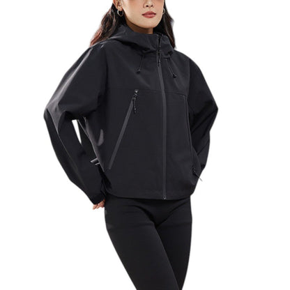 Kurze Regenjacke Damen - Wasserabweisend - Verstellbarer Saum