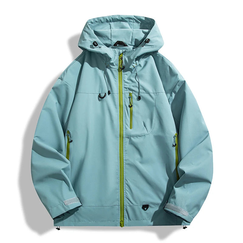 Regenjacke Unisex - Wasserdicht & Winddicht - Verstellbare Kapuze