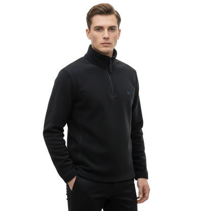 Half-Zip Fleecepullover – doppelseitiges Polar-Fleece – Stehkragen – Herren