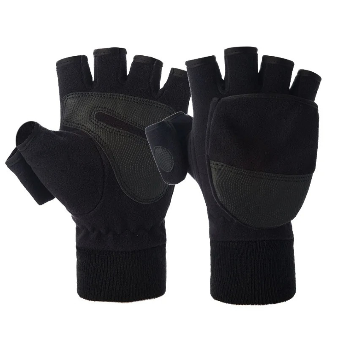 Winterhandschuhe 2-in-1 – Klapp-Fäustling – Fleecefutter – Unisex